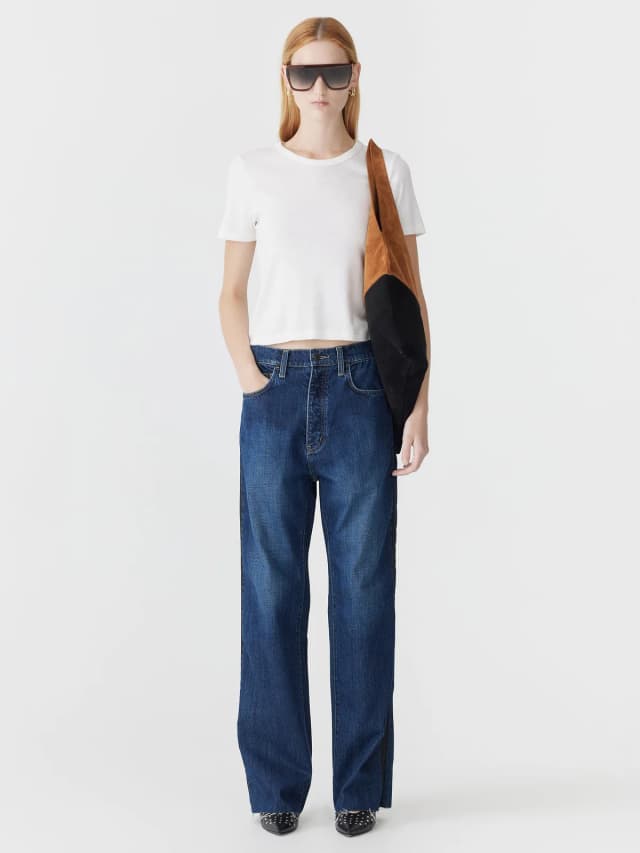 Bassike Slouch Tuxedo Jean, image 1 of 1 from bassike
