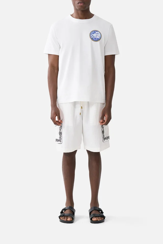 Camilla eBoutique LONG CARGO SHORT WITH ELASTIC WAIST A TILED WONDERLAND, image 1 of 1 from CAMILLA