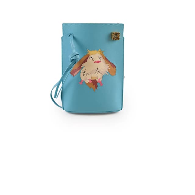 Loewe Howl's Moving Castle Heen Dice Pocket bag Calfskin Sky Blue in Blue Calfskin from The Purse Affair, photo 1 of 1