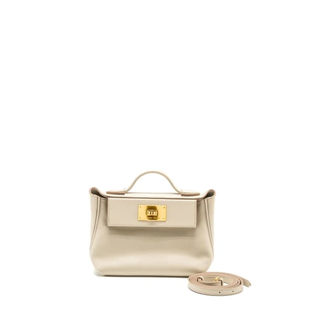 Hermès mini 24/ 2424-21 Evercolor Beton GHW Stamp B in Leather from EMIER, photo 1 of 1