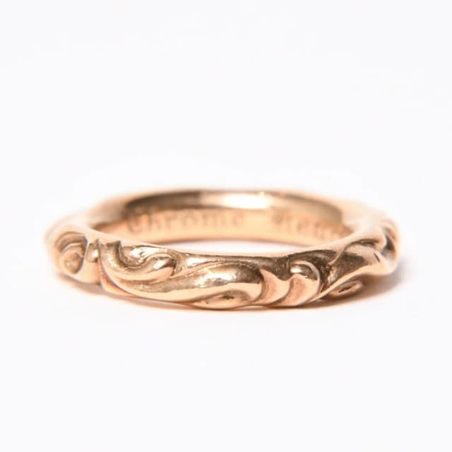 Chrome Hearts Scroll Band Ring 22k Stamp Gold in Gold from The Reluxe, photo 1 of 1