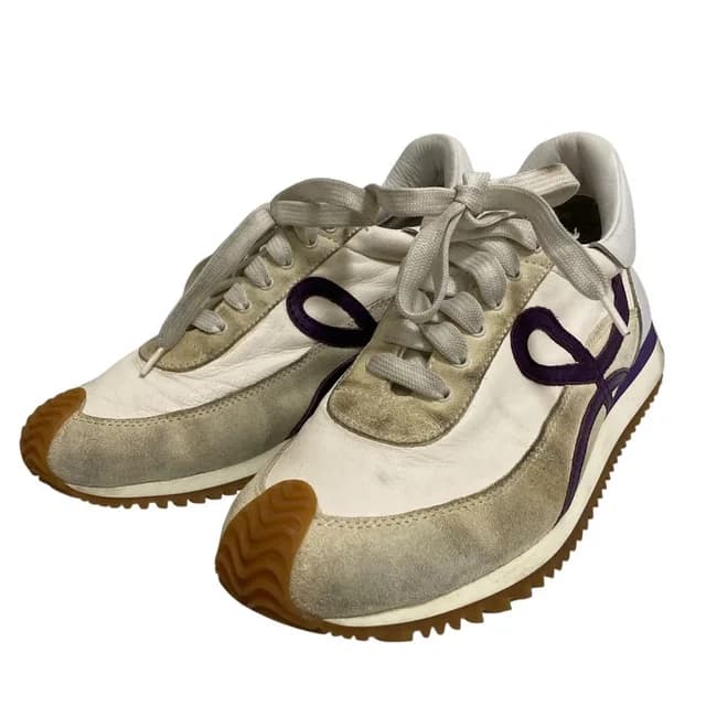 Loewe Flow Runner Leather Sneakers Ivory Spring Summer Fall Winter in White Leather from The Reluxe, photo 1 of 1