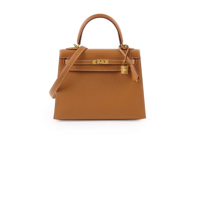 Hermès Kelly 25 Gold Epsom - Y Stamp in Gold Epsom leather from The Purse Affair, photo 1 of 1