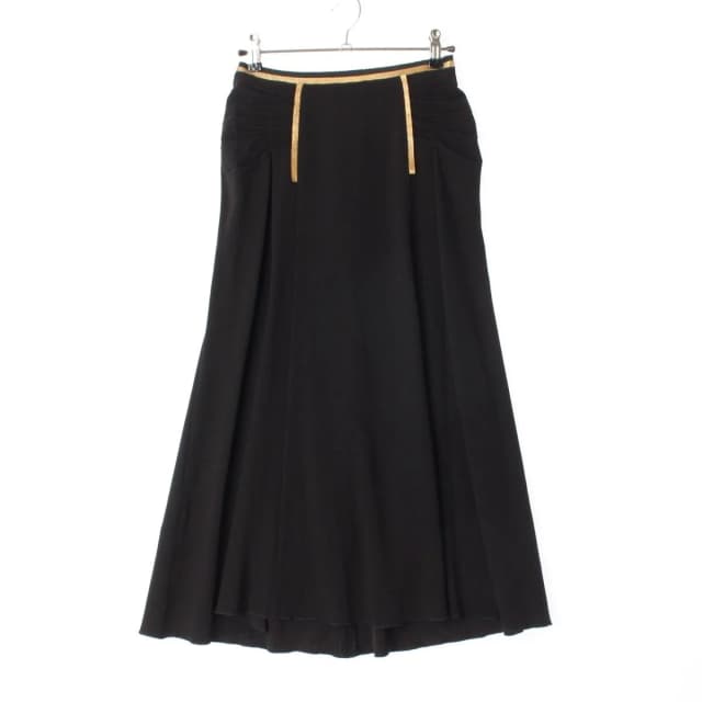 Prada Acetate Archive Gathered Maxi Mermaid Skirt Black Gold in Black from The Reluxe, photo 1 of 1