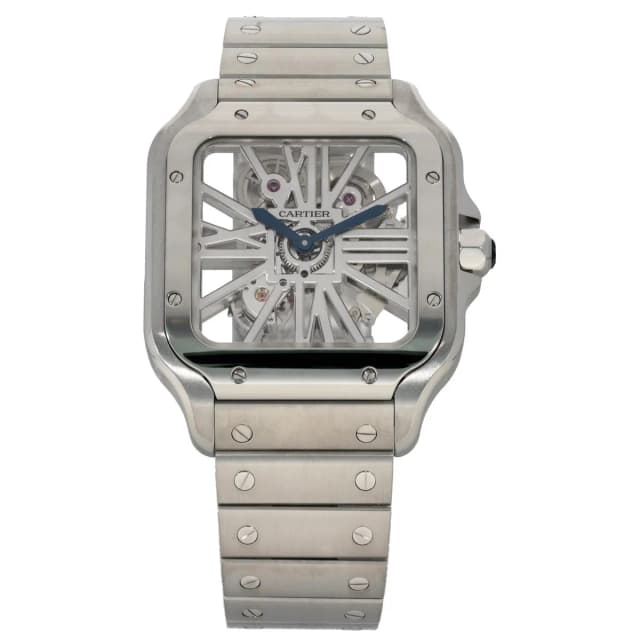 Santos De Cartier Skeleton WHSA0015 39.8mm Stainless Steel Watch from H&T, photo 1 of 1