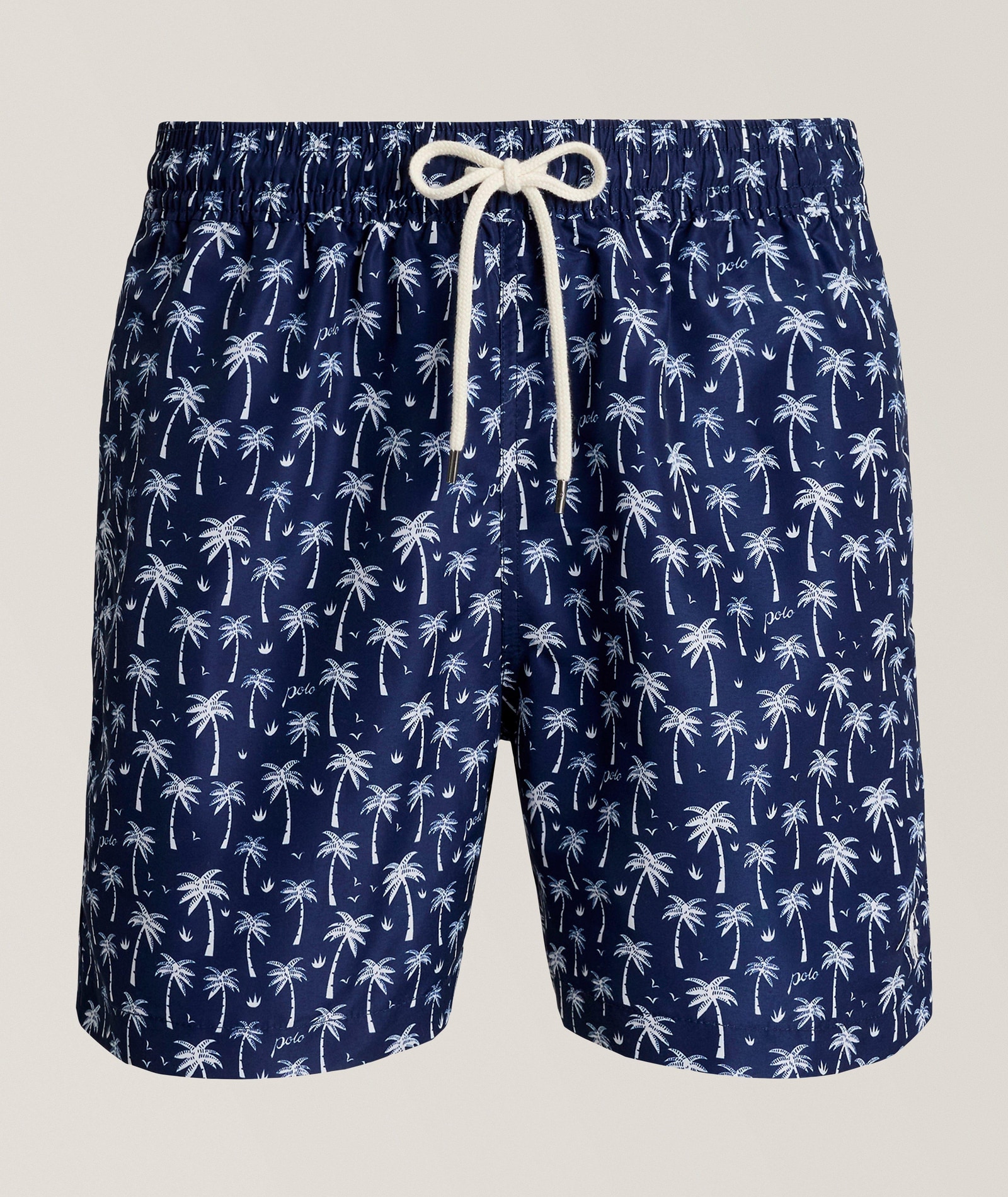 Polo Ralph Lauren Traveler Palm Tree-Print Swim Shorts in Blue, image 1 of 1 from Harry Rosen