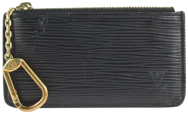 Louis Vuitton Black Epi Leather Noir Pochette Cles Key Pouch in Black Leather from Bagriculture, photo 1 of 1
