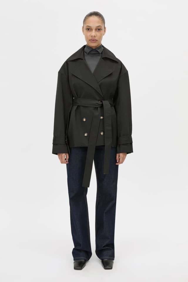 C&M CAMILLA AND MARC SALE Malia Belted Jacket in black, image 1 of 1 from Camilla and Marc