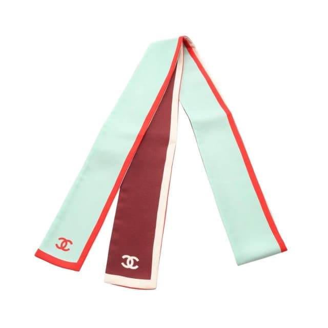 Chanel Scarf CC Logo Ribbon Silk in Silk from The Reluxe, photo 1 of 1