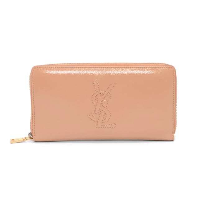 Saint Laurent Crinkled Patent Belle de Jour Wallet in Beige Patent leather from Blue Spinach, photo 1 of 1