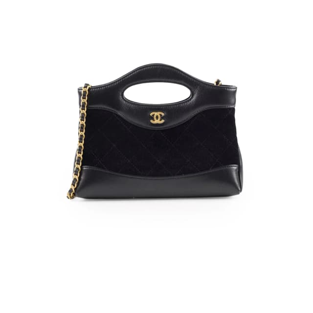 Chanel 31 Small Black Suede (Microchip) in Black Suede from The Purse Affair, photo 1 of 1