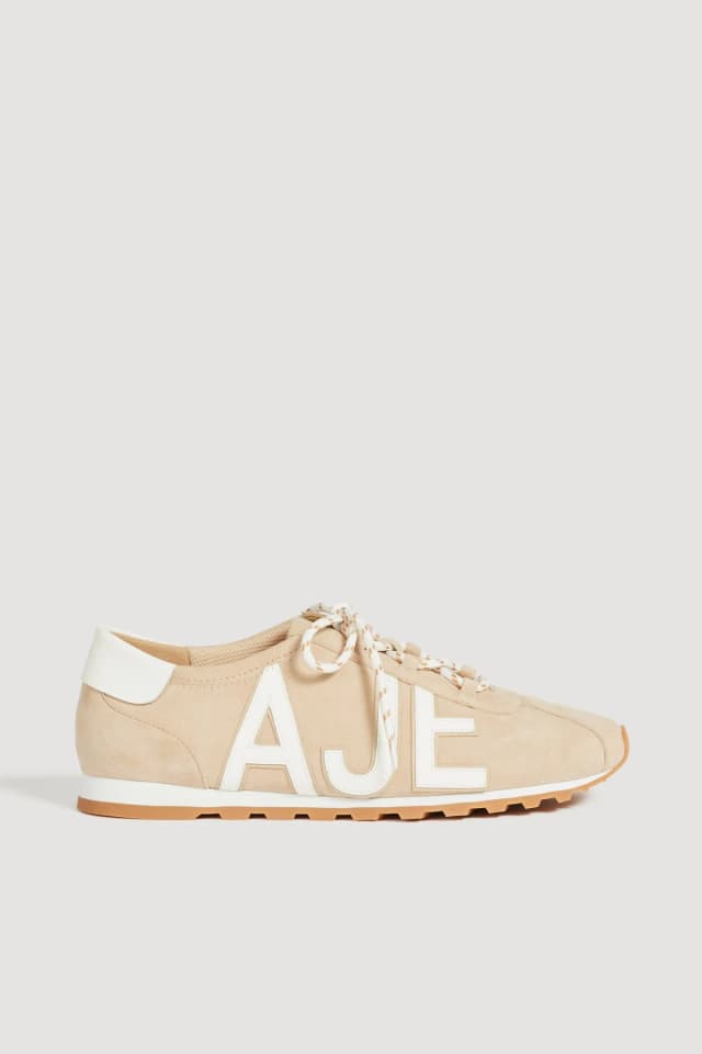 AJE Valli Logo Trainer in SAND, image 1 of 1 from Aje