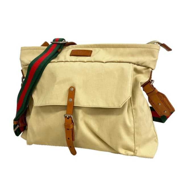 Gucci Shoulder Bag Sherry Line Nylon Beige Silver in Beige Nylon from The Reluxe, photo 1 of 1