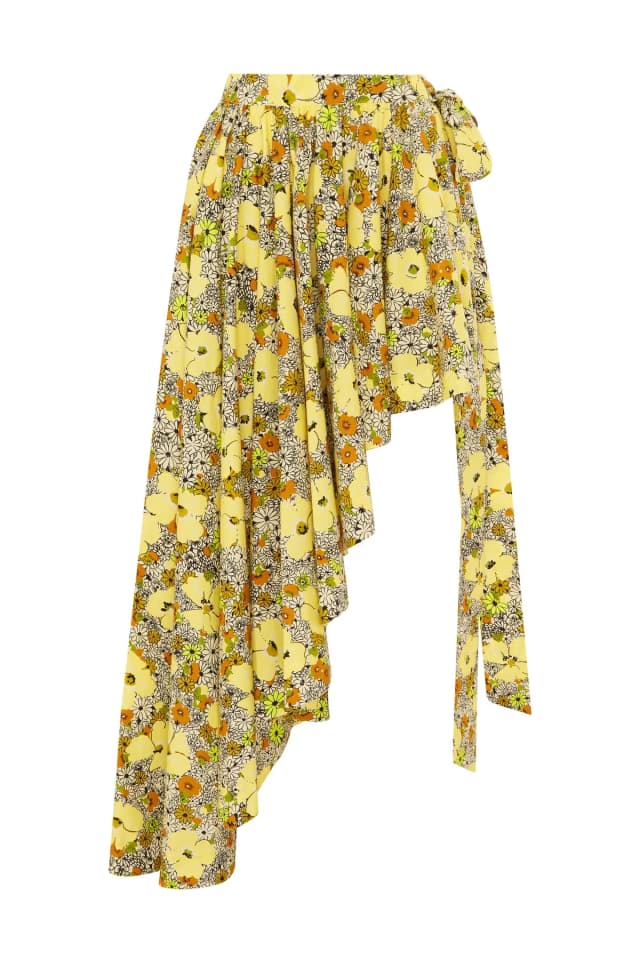 2504 - RESORT 26 ORANGE BLOSSOM ASSYMETRIC SKIRT, image 1 of 1 from Alemais