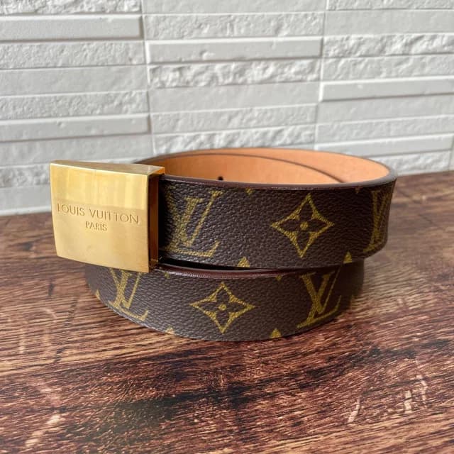 Louis Vuitton Monogram Ceinture Belt Gold in Gold Leather from The Reluxe, photo 1 of 1