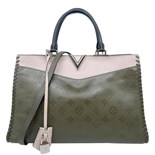 Louis Vuitton Very Zipped Monogram Leather Tote Shoulder Bag Green in Green Leather from Dallas Designer Handbags, photo 1 of 1
