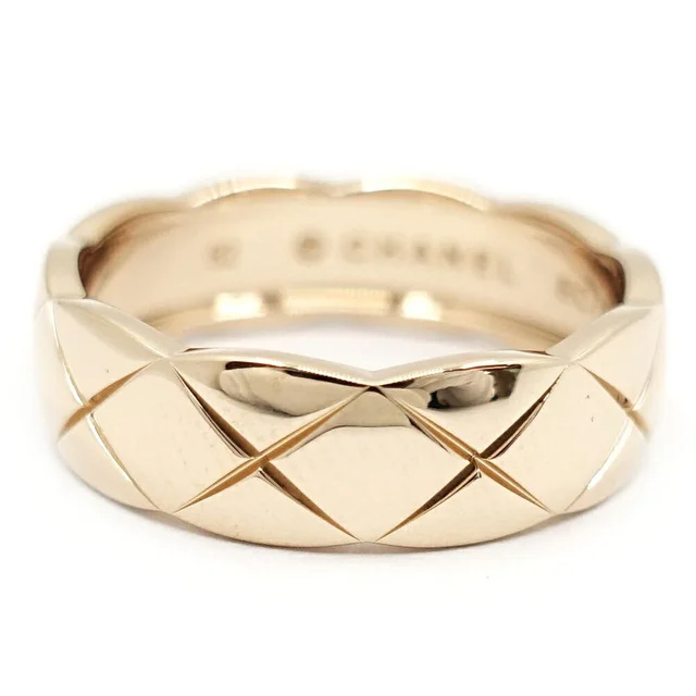 Chanel 18k Pink Gold Coco Crush Ring Medium Model Beige in Beige from The Reluxe, photo 1 of 1