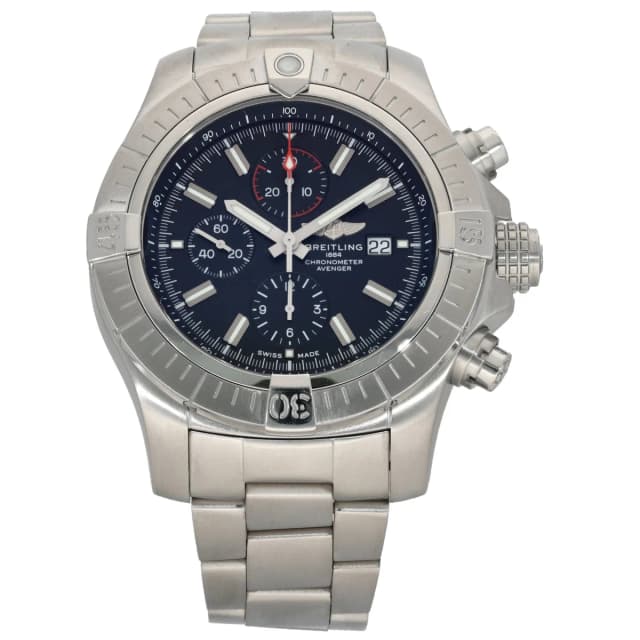 Breitling Super Avenger A13375 48mm Stainless Steel Watch from H&T, photo 1 of 1