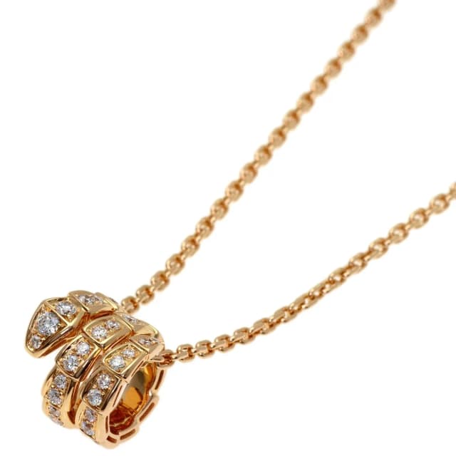 Bvlgari Serpenti Viper Diamond Necklace 18K Pink Gold in Pink from The Reluxe, photo 1 of 1