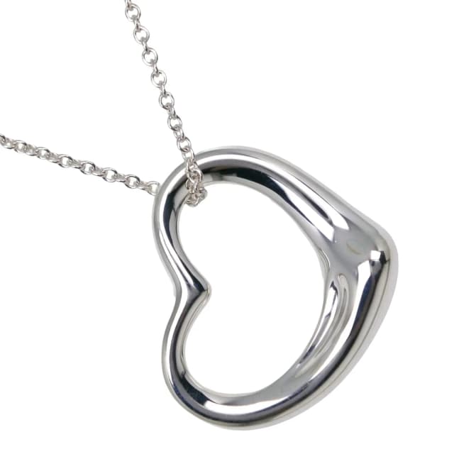 Tiffany & Co. Open Heart Large Elsa Peretti 925 Sterling Silver Necklace in Silver from The Reluxe, photo 1 of 1