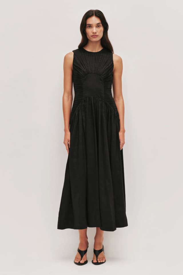 AJE Medea Maxi Dress in BLACK, image 1 of 1 from Aje