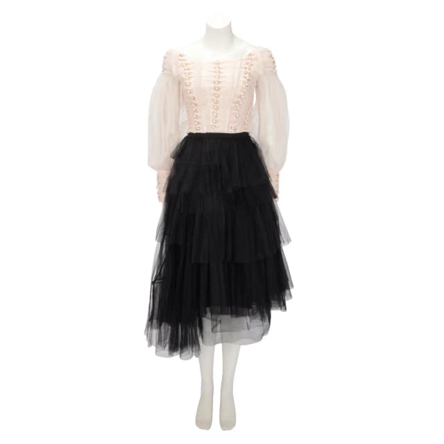 Dior Tulle Layered Skirt FR 34 in Black from Blue Spinach, photo 1 of 1