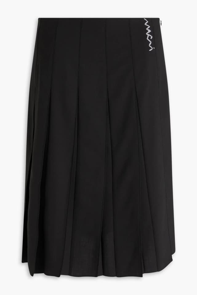 Marni Pleated Woven Skirt, image 1 of 1 from THE OUTNET