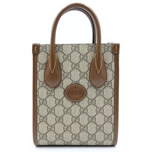Gucci Interlocking G Shoulder Bag Beige Brown Leather Gold in Brown Leather from The Reluxe, photo 1 of 1
