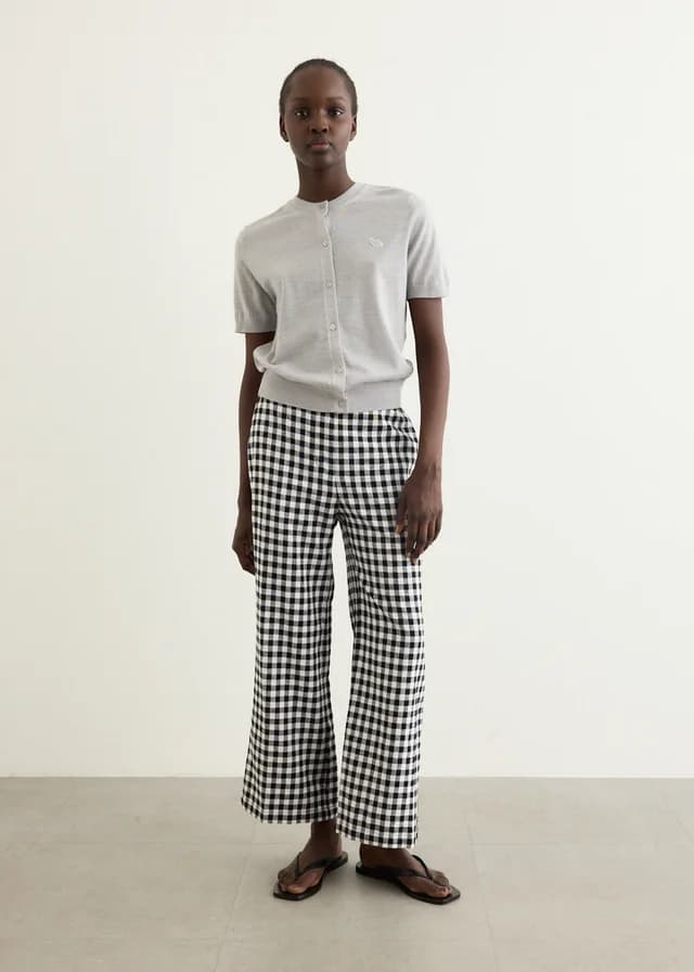 Ciao Lucia Orlando Pants in BLACK/WHITE GINGHAM, image 1 of 1 from Incu