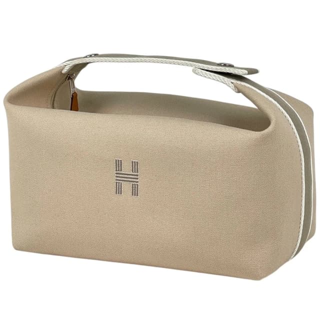 Hermès Bride-A-Brac GM Pouch Logo Handbag Cotton Beige in Beige from The Reluxe, photo 1 of 1