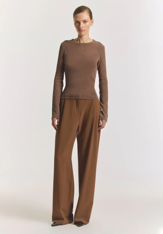VIKTORIA & WOODS Rhode Top in MOCHA, image 1 of 1 from Viktoria & Woods