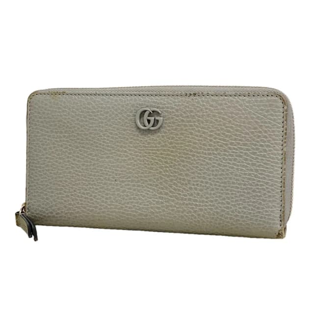 Gucci Wallet GG Marmont Leather Gray Silver in Grey Leather from The Reluxe, photo 1 of 1