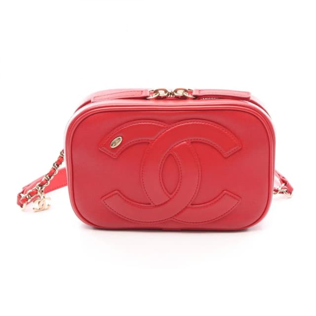 Chanel Waist Bag CC Logo Chain Red Leather in Red Leather from The Reluxe, photo 1 of 1