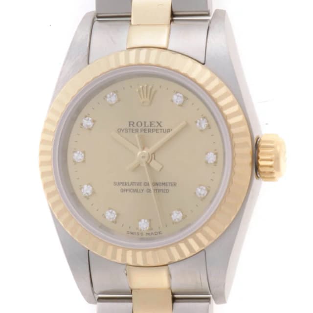 Rolex Oyster Perpetual Watch Stainless Steel Champagne Dial Automatic from The Reluxe, photo 1 of 1