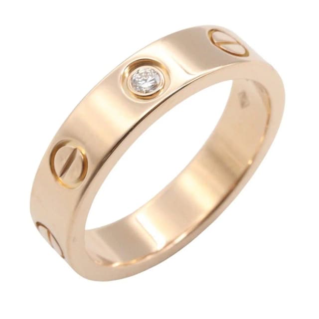 Cartier Ring Mini Love 18K Pink Gold Diamond in Pink from The Reluxe, photo 1 of 1