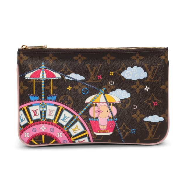 Louis Vuitton Monogram Big Wheel Double Zip Pochette in Coated canvas from Blue Spinach, photo 1 of 1
