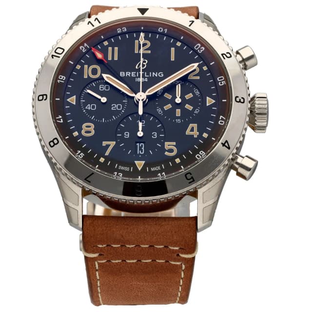 Breitling Super AVI B04 GMT AB0445 46mm Stainless Steel Watch in Leather from H&T, photo 1 of 1