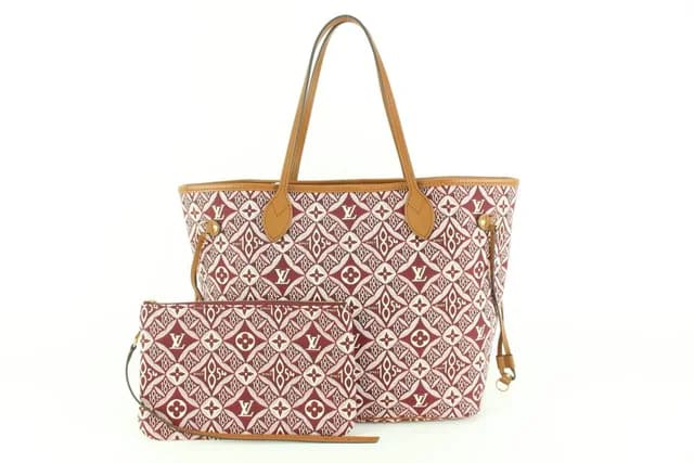 Louis Vuitton Bordeaux Monogram Since 1854 Neverfull MM Tote with Pouch in Burgundy Canvas from Bagriculture, photo 1 of 1