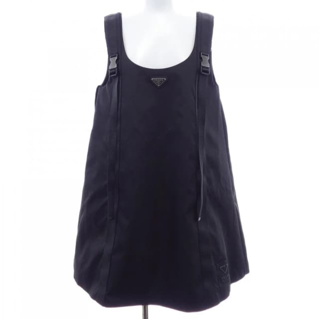 Prada Triangle Logo Gabardine Sleeveless Dress in Nylon from The Reluxe, photo 1 of 1