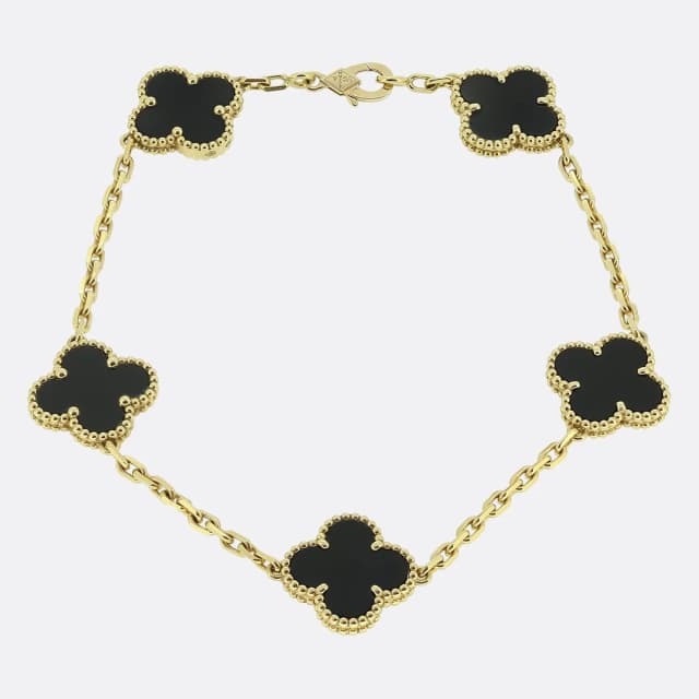 Van Cleef & Arpels Onyx Alhambra Bracelet from The Vintage Jeweller, photo 1 of 1