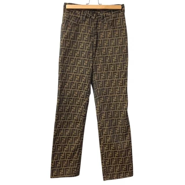 Fendi Pants Zucca Logo Polyester Brown in Brown from The Reluxe, photo 1 of 1