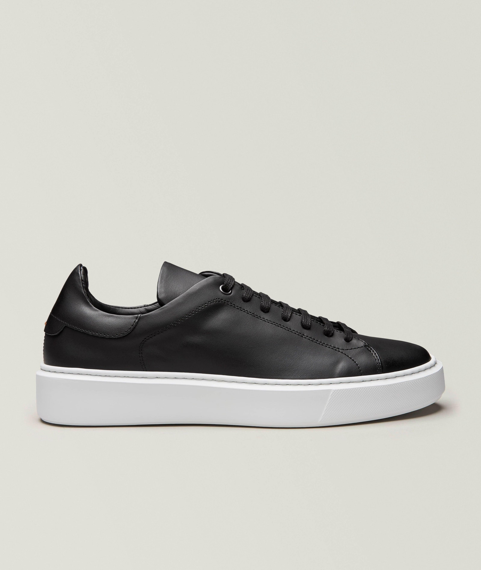 Harold Nappa Leather Low-Top Sneakers in Black Leather, image 1 of 1 from Harry Rosen