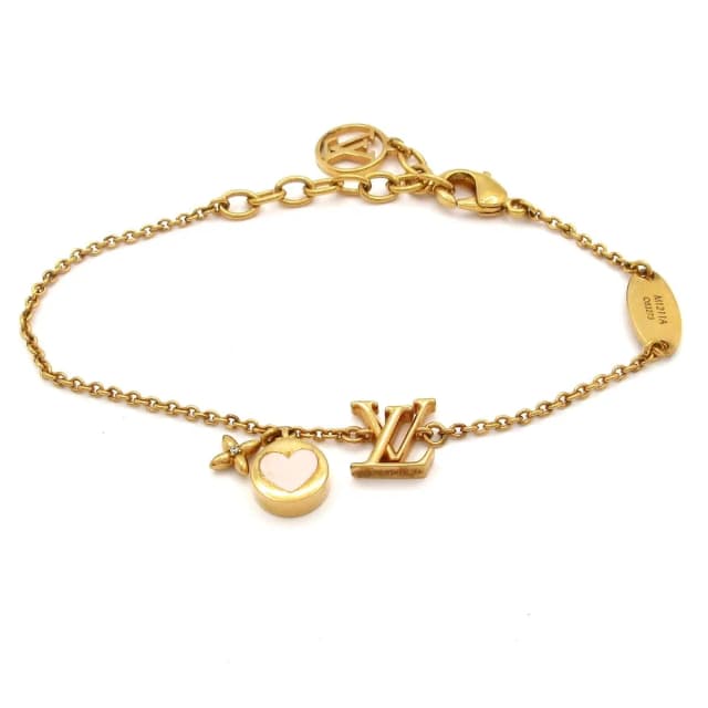 Bracelet LV Iconic Heart Gold Pink in Pink from The Reluxe, photo 1 of 1