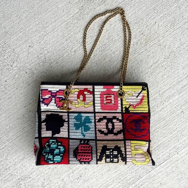 Chanel Precious Symbol Needle Point Multicolor Bag in Multicolor from The Reluxe, photo 1 of 1