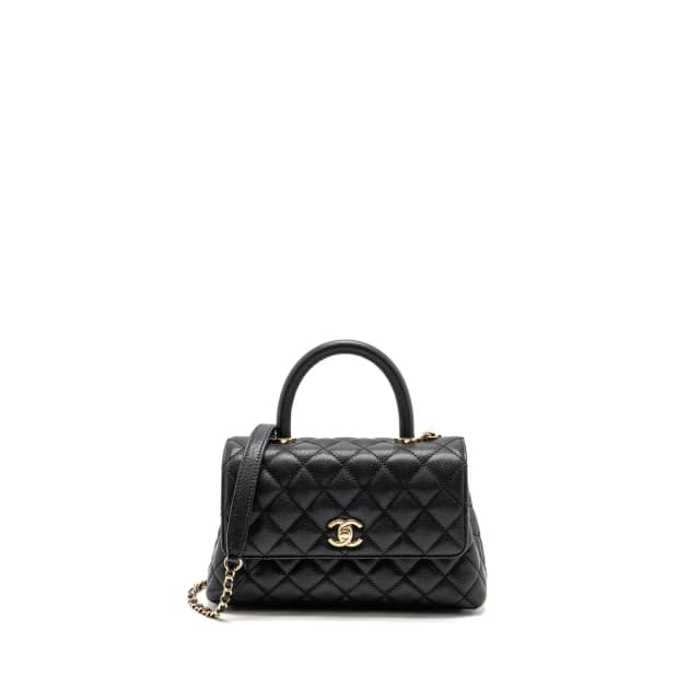 Chanel Small Coco Handle caviar Black LGHW (Microchip) in Black Caviar leather from EMIER, photo 1 of 1