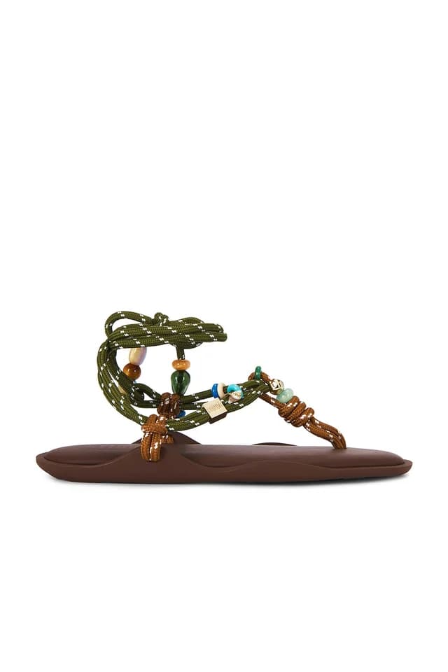 Flòwze X Collanine Colorate Flo Twin Sandal in Green, image 1 of 1 from FWRD