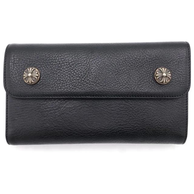 Chrome Hearts Wave Leather Wallet Black in Black Leather from The Reluxe, photo 1 of 1