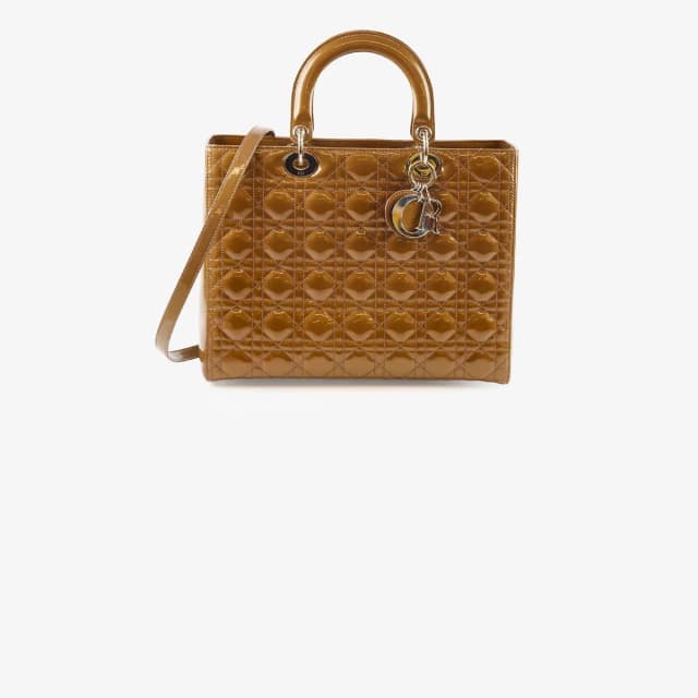 Lady Dior Large Patent Brown (old style) in Brown Patent leather from The Purse Affair, photo 1 of 1