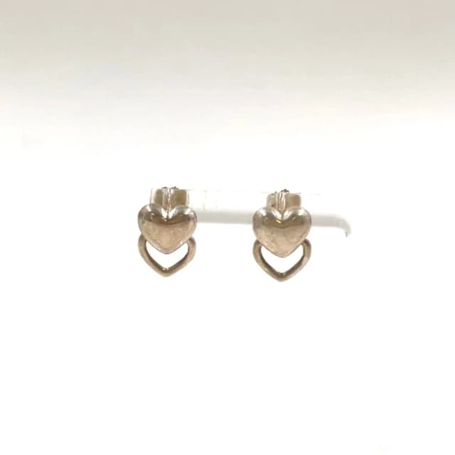 Tiffany & Co. Double Heart Silver Earrings in Silver from The Reluxe, photo 1 of 1