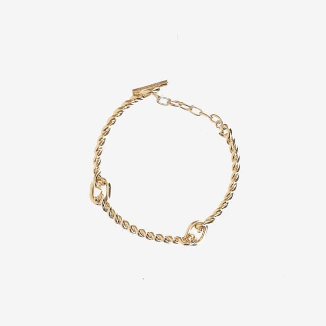 Ferragamo Brass Torchon Hook Bracelet — Gold Bracelets in Gold from HEWI, photo 1 of 1